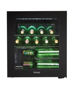Danby 16 Bottle Free-Standing Wine Cooler in Black