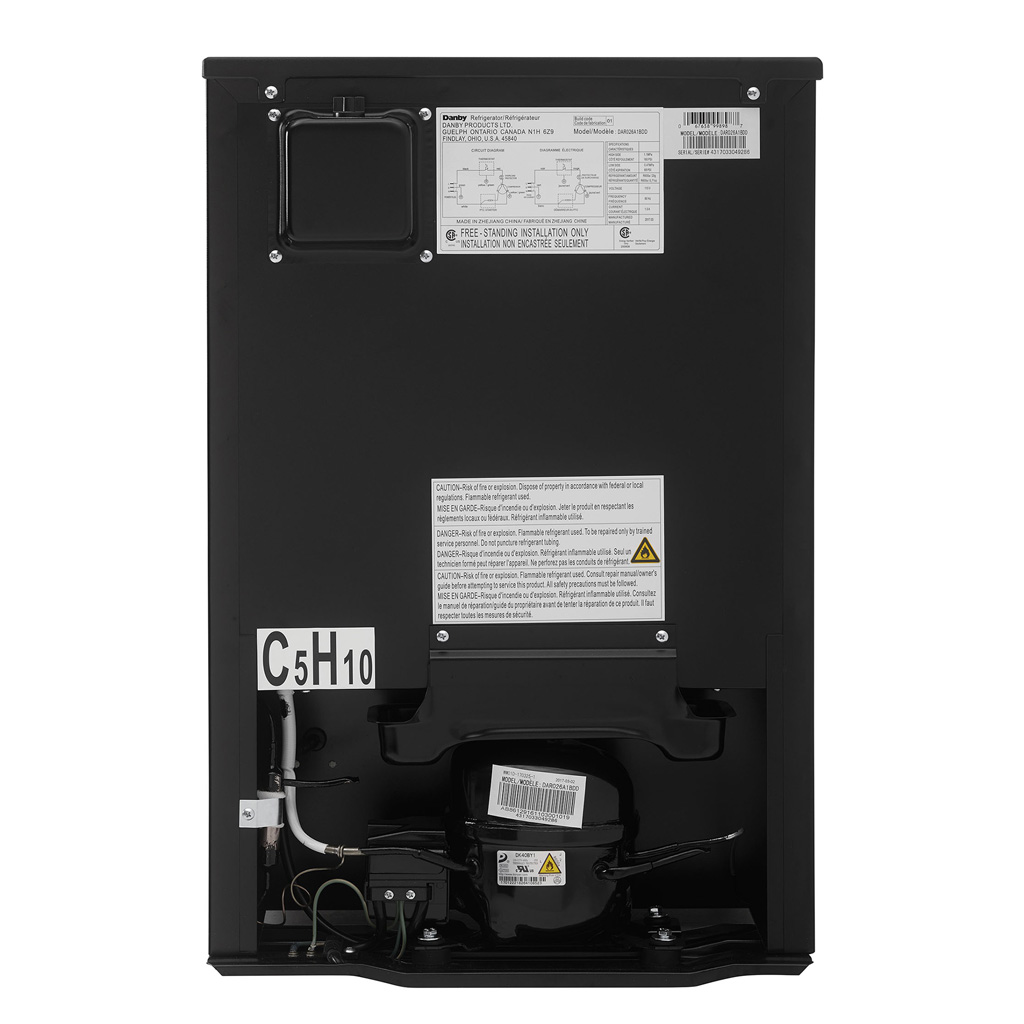 Danby 2.6 cu. ft. Compact Fridge in Black - Image 4