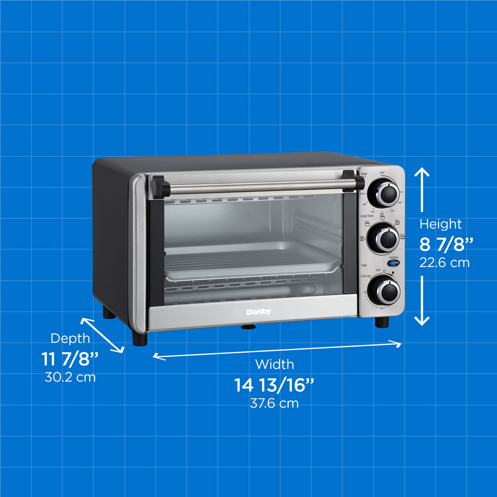 Danby 0.4 cu. ft./12L 4 Slice Countertop Toaster Oven in Stainless Steel - Image 7