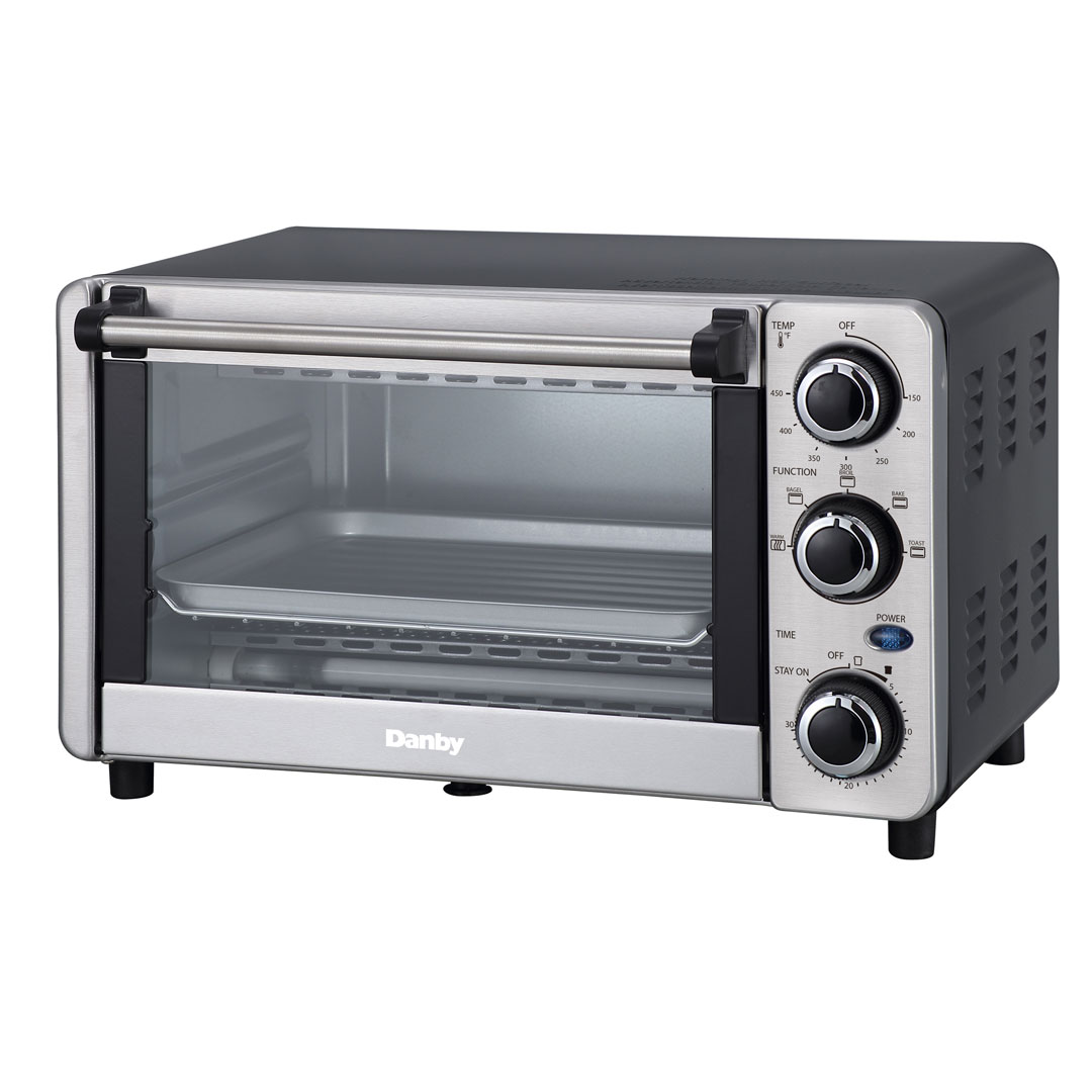 Danby 0.4 cu. ft./12L 4 Slice Countertop Toaster Oven in Stainless Steel - Image 3