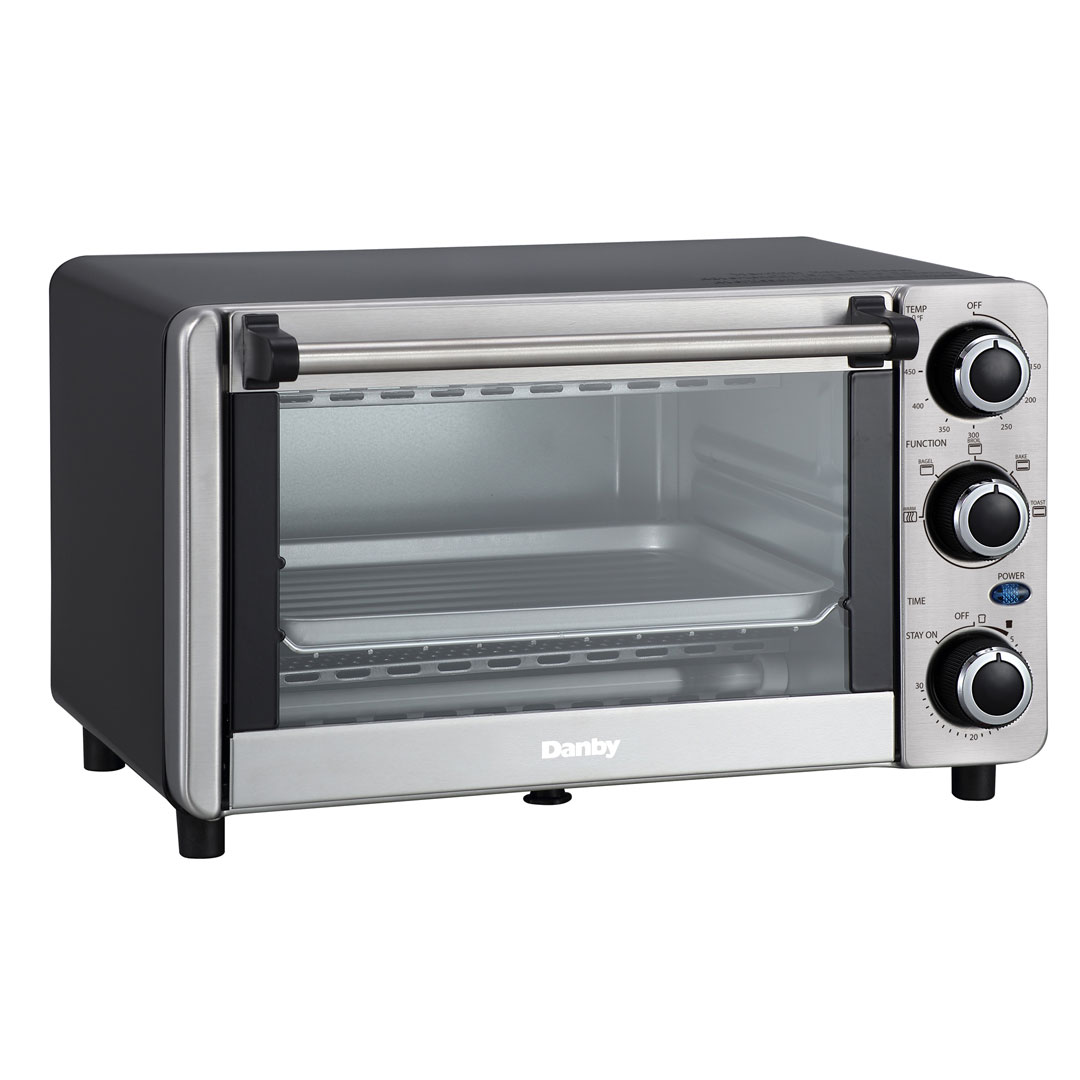 Danby 0.4 cu. ft./12L 4 Slice Countertop Toaster Oven in Stainless Steel - Image 2